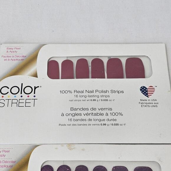 3 New Packs Of Color Street Nail Polish Strips Solid Color Manicure Sets - Picture 4 of 8
